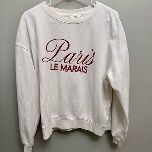 H&M Paris Le Marais Printed Crewneck
